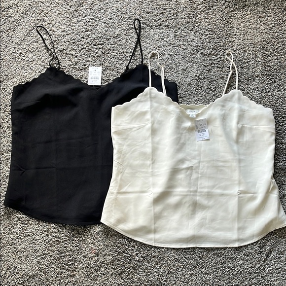 2 J.Crew Scallop Camis - Picture 1 of 12